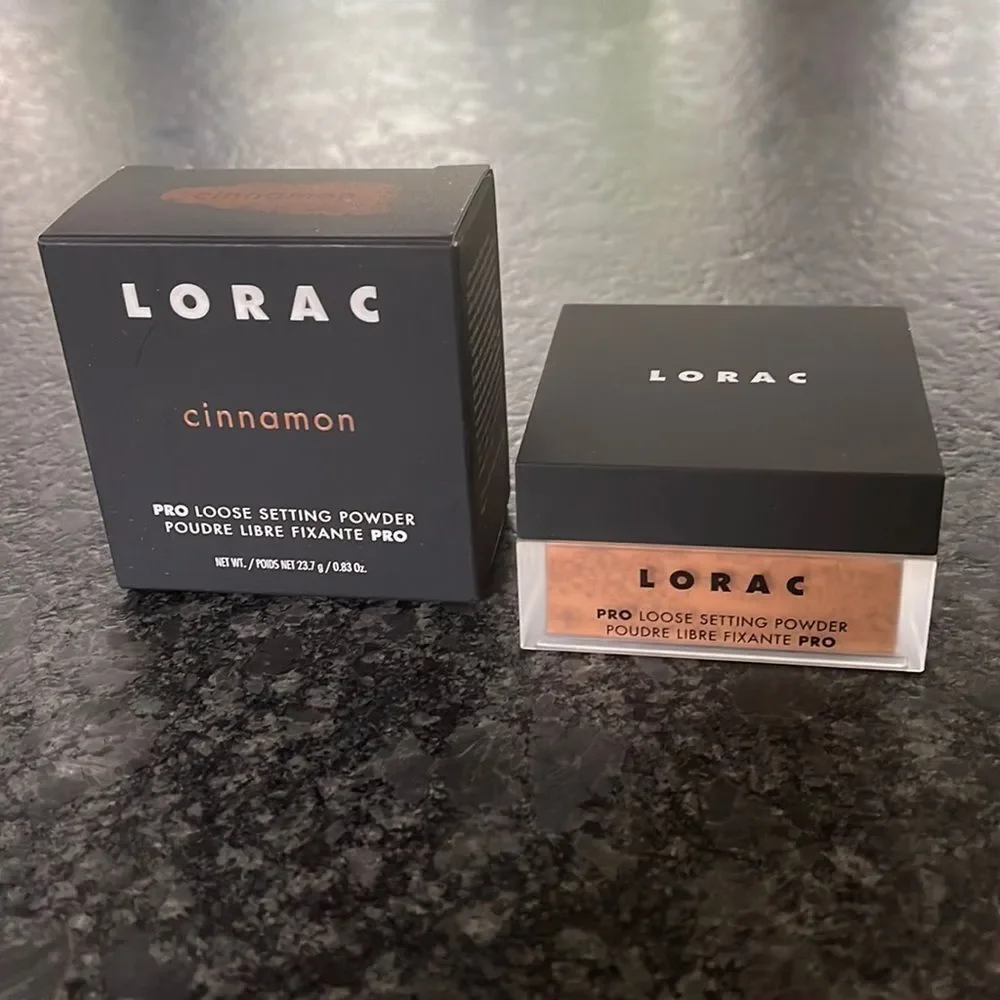 LORAC Pro Loose Setting Powder in Cinnamon light diffusing, ultra blurring